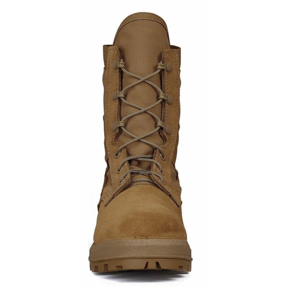 Belleville Mens 901 Tan Combat‎ Boots Size 12R Made In USA Durable Suede & Nylon